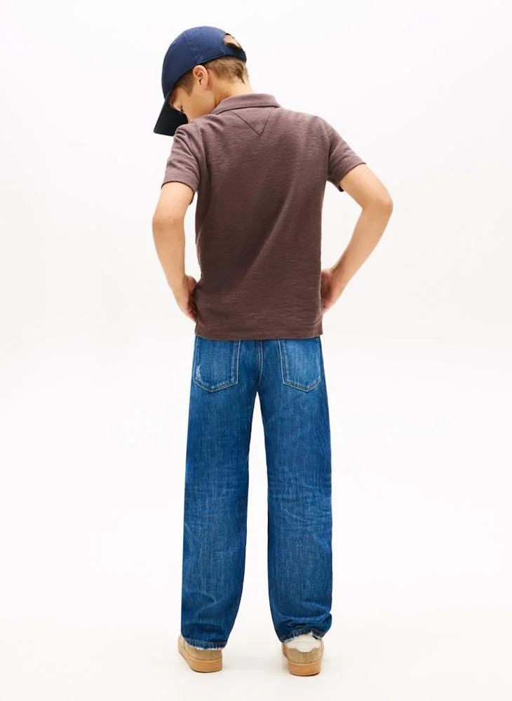 TOMMY HILFIGER Youth Embossed Graphic Polo